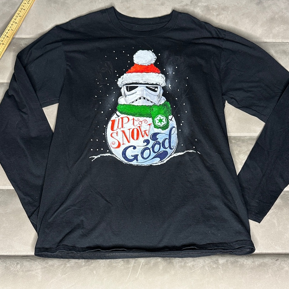 Black Long Sleeve Star Wars Stormtrooper Shirt with‎ Snowman Graphic